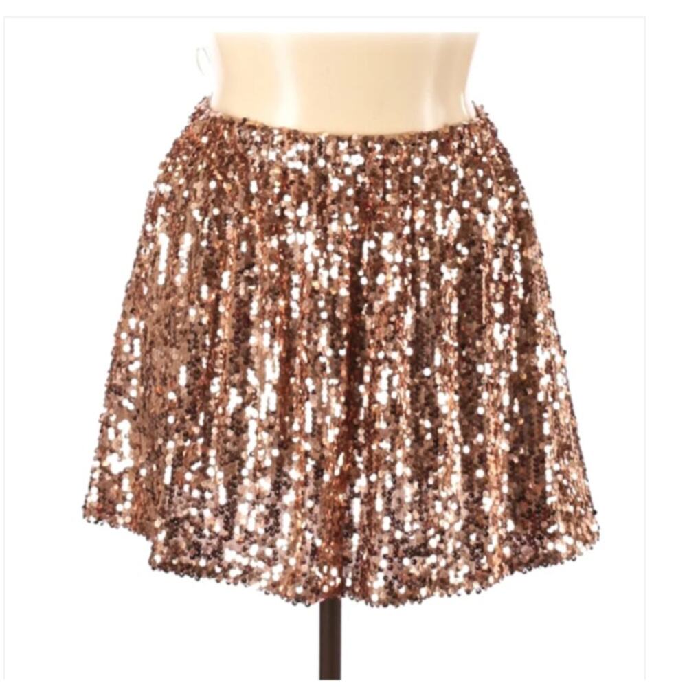 QMack sequins gold toneCasual Skirt XL